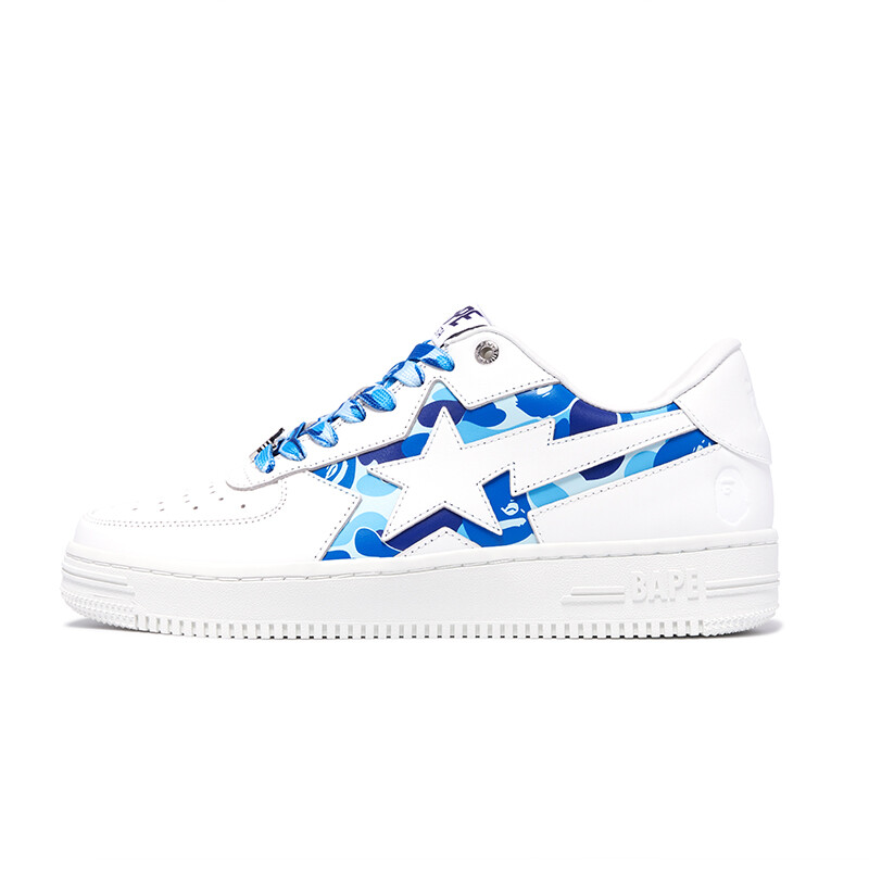 Кроссовки BAPE A BATHING APE Bape Sta Icon ABC Camo Pink, белый/голубой