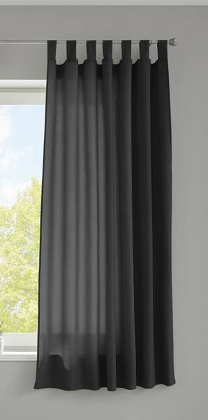 

Штора Gardinenbox Blickdicht Microsatin Schlaufen, 140x175x1 см, черный