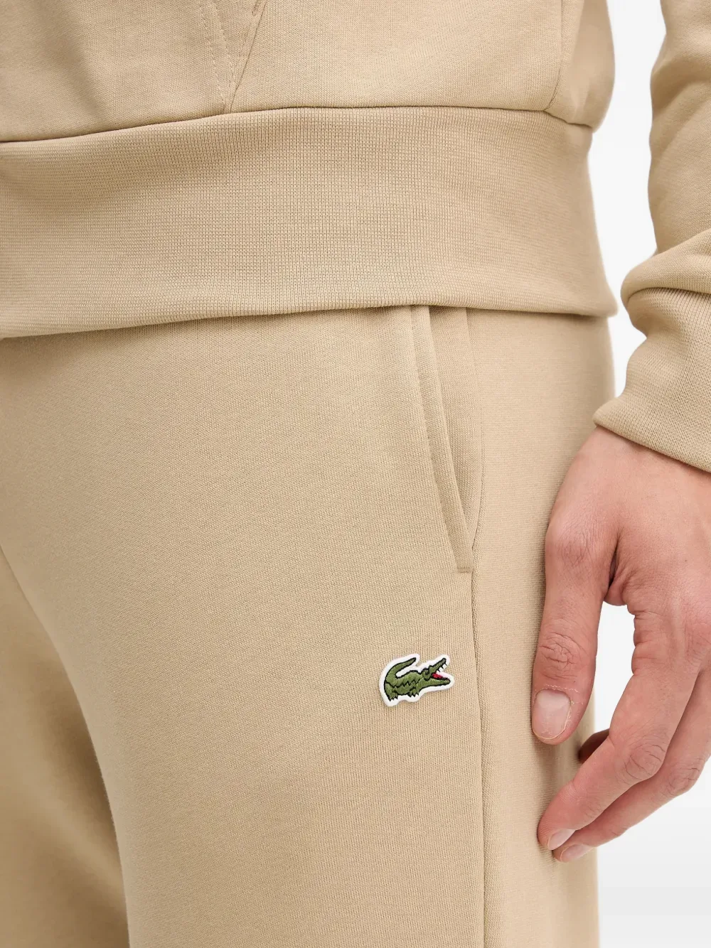 Спортивные брюки узкого кроя Lacoste, бежевый — фото 4