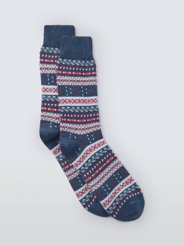 

Носки из смесового хлопка Fairisle производства Италия John Lewis, Denim