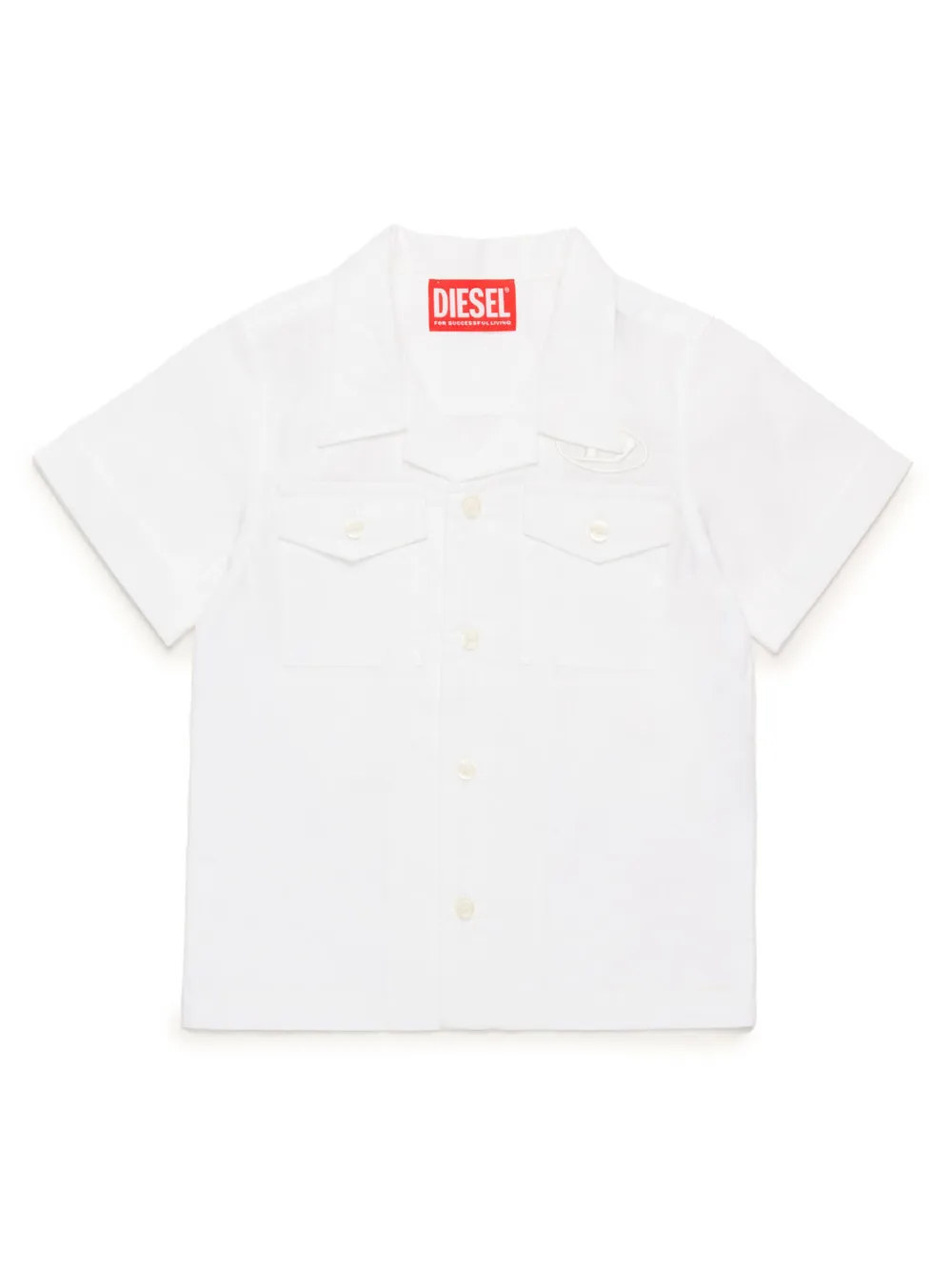 

Рубашка с короткими рукавами Diesel Kids, белый