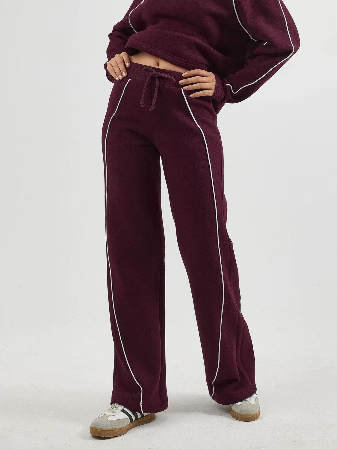 

Busem Брюки свободного кроя в цвете бургунди