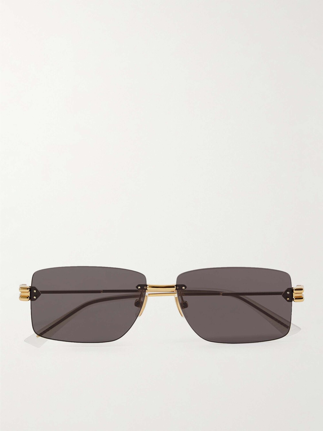 

Золотистые солнцезащитные очки без оправы BOTTEGA VENETA EYEWEAR, золотой