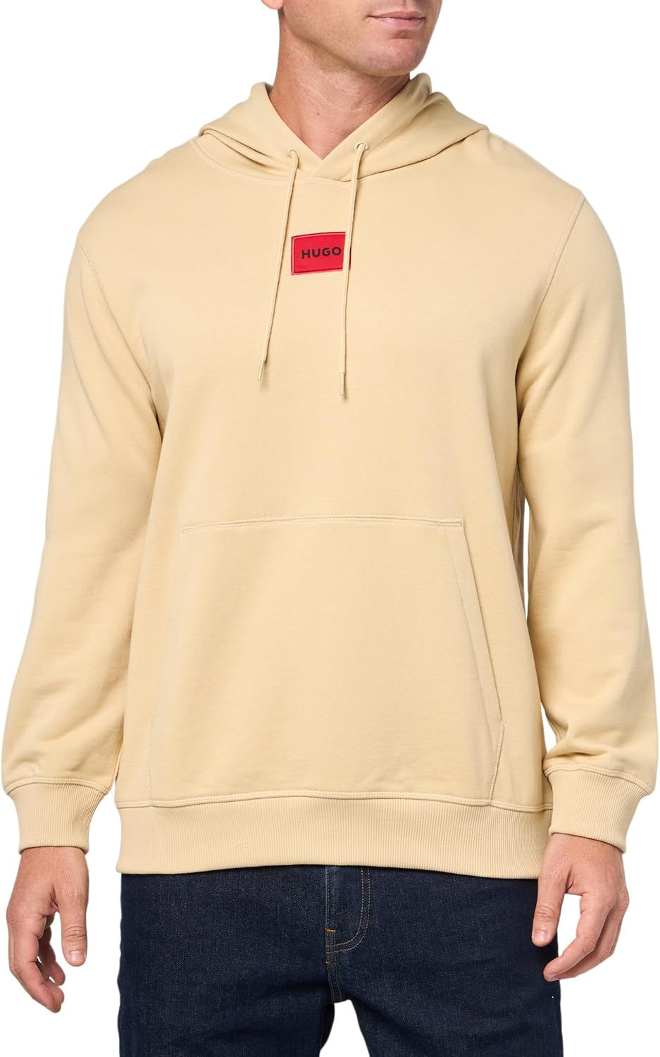 

HUGO Мужская худи Regular Fit с квадратным логотипом, Mojave Dessert