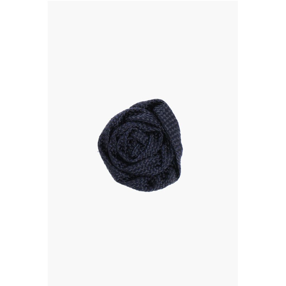 

Шелковая брошь на лацкан Corneliani, синий