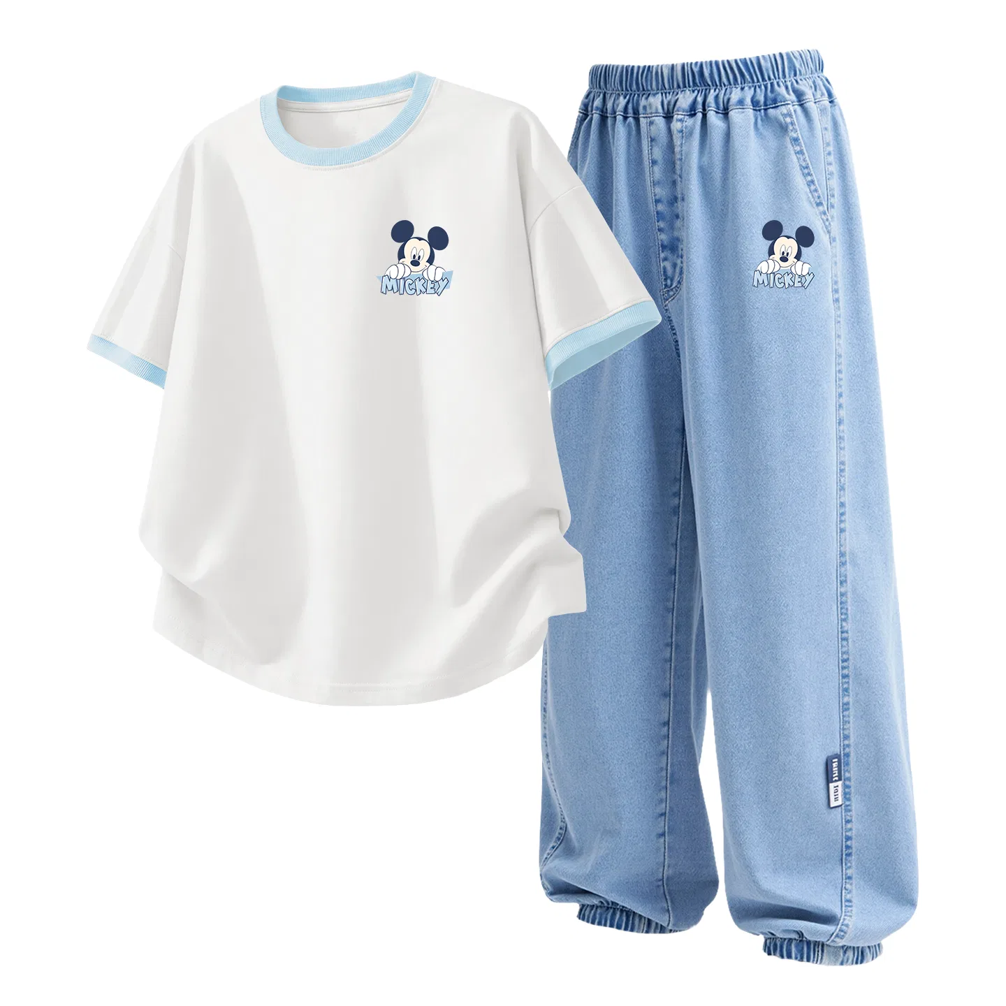 Спортивный костюм для детей Disney Casual Sportswear 2 Piece Set в кремово-голубом и джинсово-голубом
