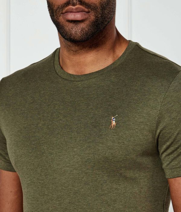 Футболка мужская Polo Ralph Lauren Slim Fit, зеленый — фото 4
