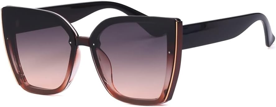 

Модные солнцезащитные очки большого размера для женщин, большие квадратные солнцезащитные очки для мужчин, ретро-очки «кошачий глаз», серо-коричневые, другие цвета MTZJH, One Color