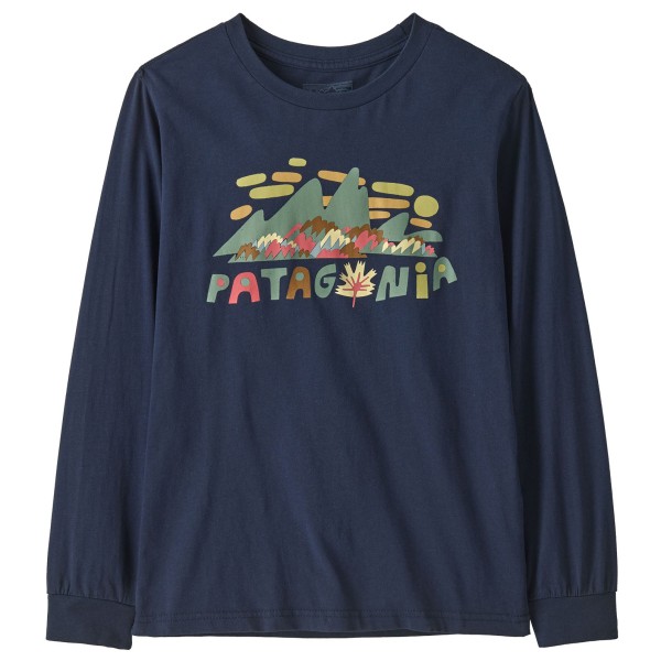 

Детская футболка с длинным рукавом и принтом - свитер Patagonia, синий