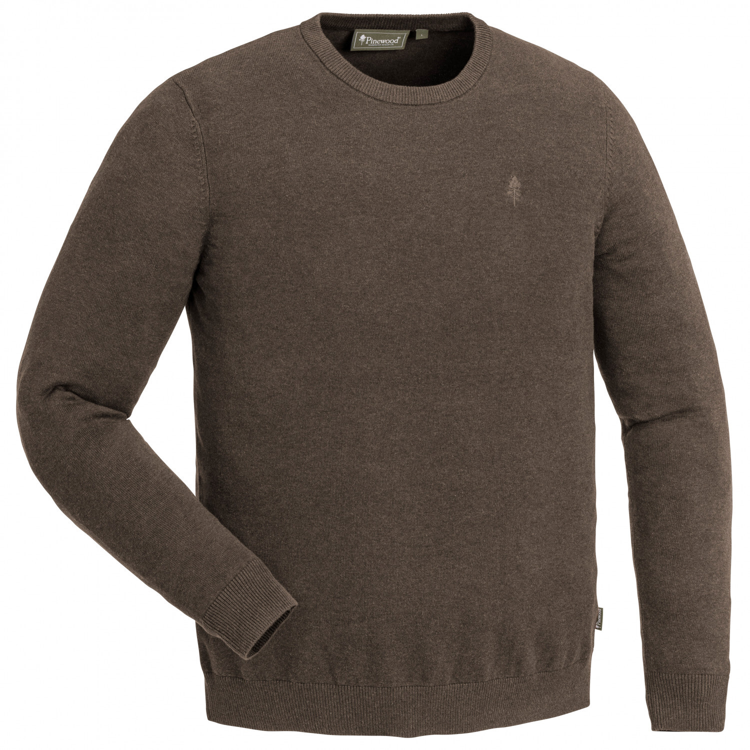 

Пуловер Pinewood Värnamo Crewneck Knitteds, цвет Brown Melange