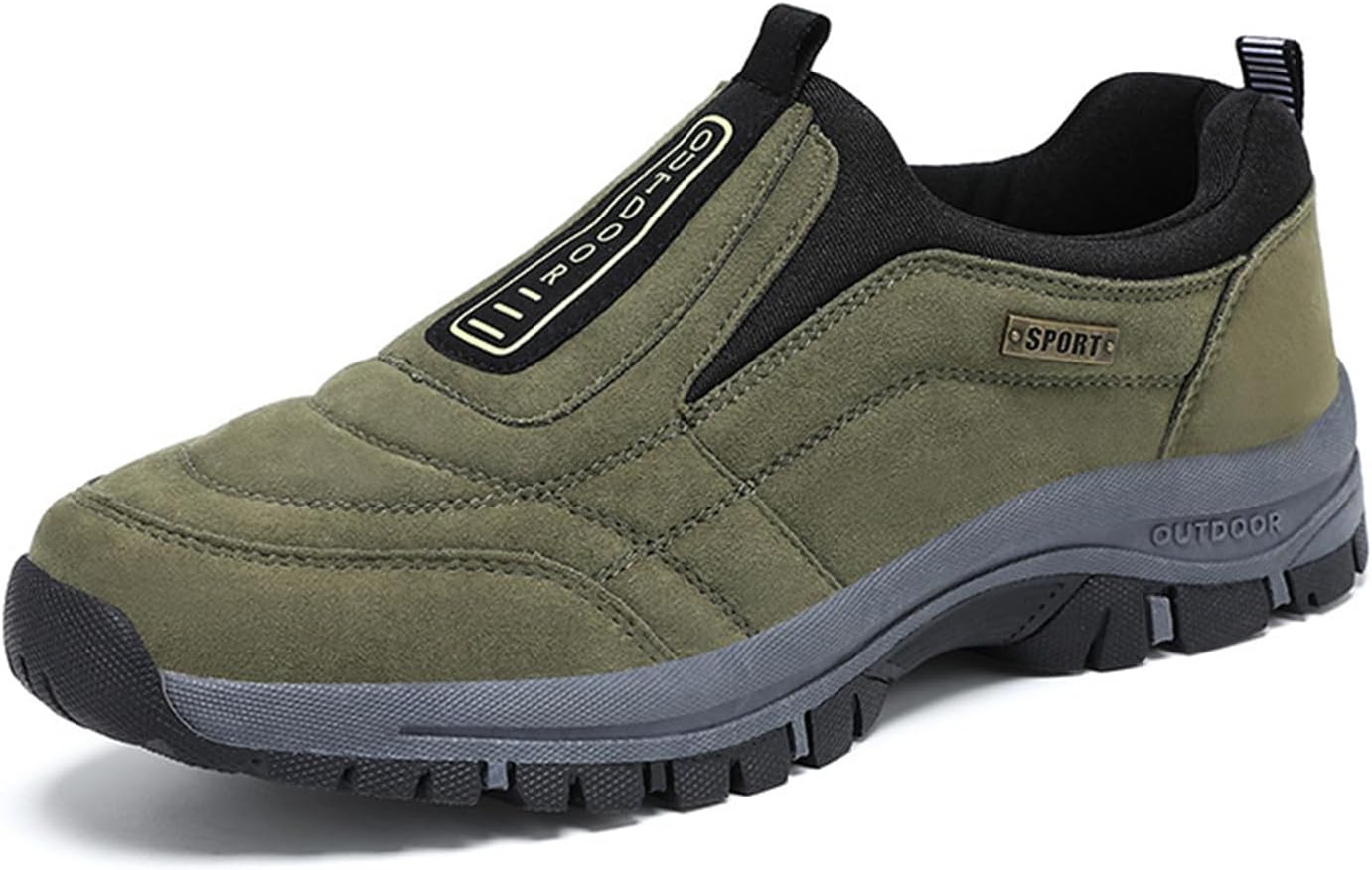 

Мужские походные кроссовки Удобные водонепроницаемые ортопедические обувь для ходьбы Без шнурков для активного отдыха He&Yingmin, зеленый
