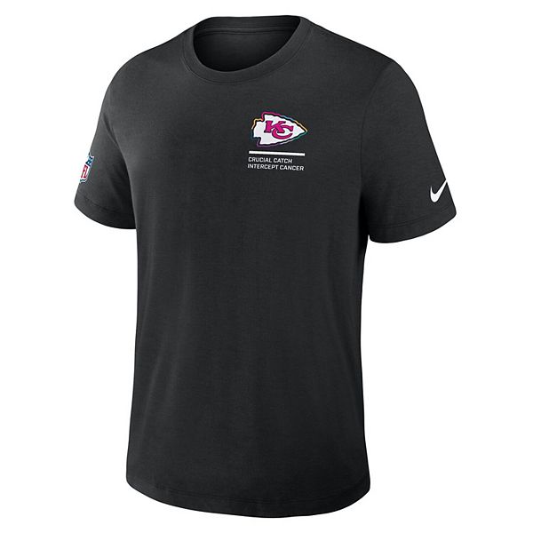 Мужская черная футболка kansas city chiefs tall 2025 nfl crucial catch tri-blend dri-fit Nike — фото 3