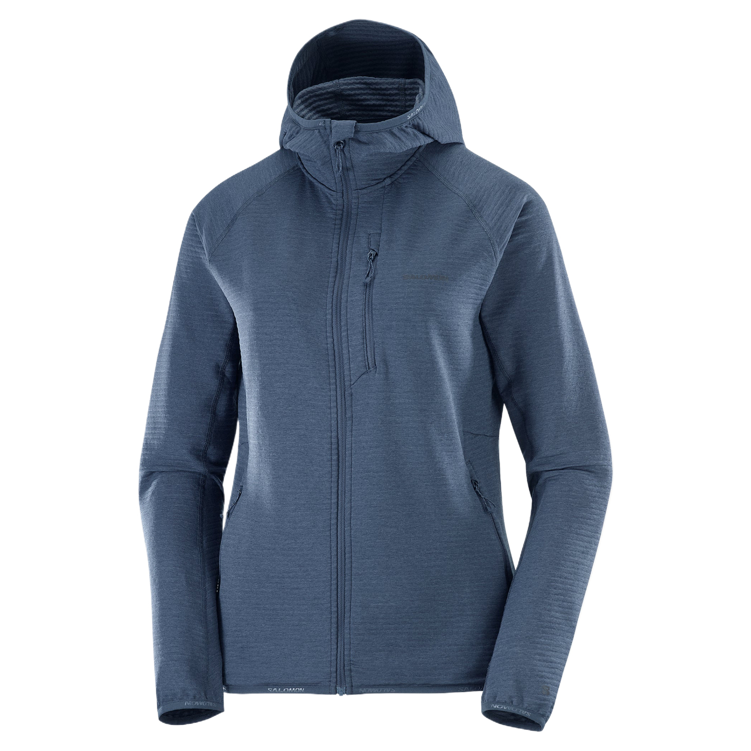 

Salomon Куртки женские, светло-голубые, с капюшоном, средней плотности, другие