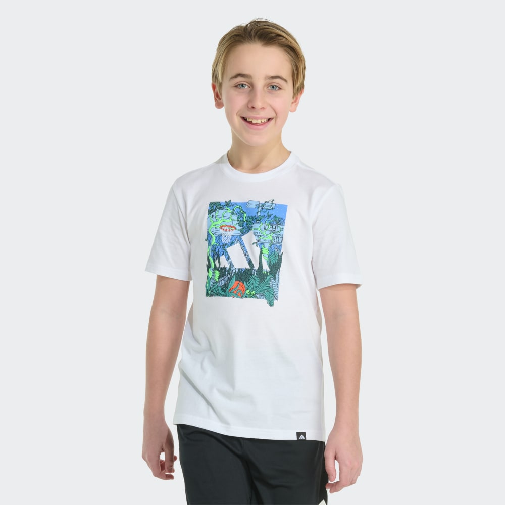 

Футболка Adidas Short Sleeve Jungle Box Logo Tee, белый