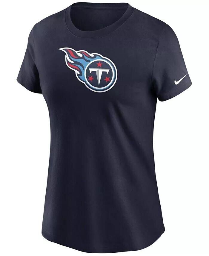 Женская темно-синяя футболка с логотипом Tennessee Titans Essential Nike — фото 3