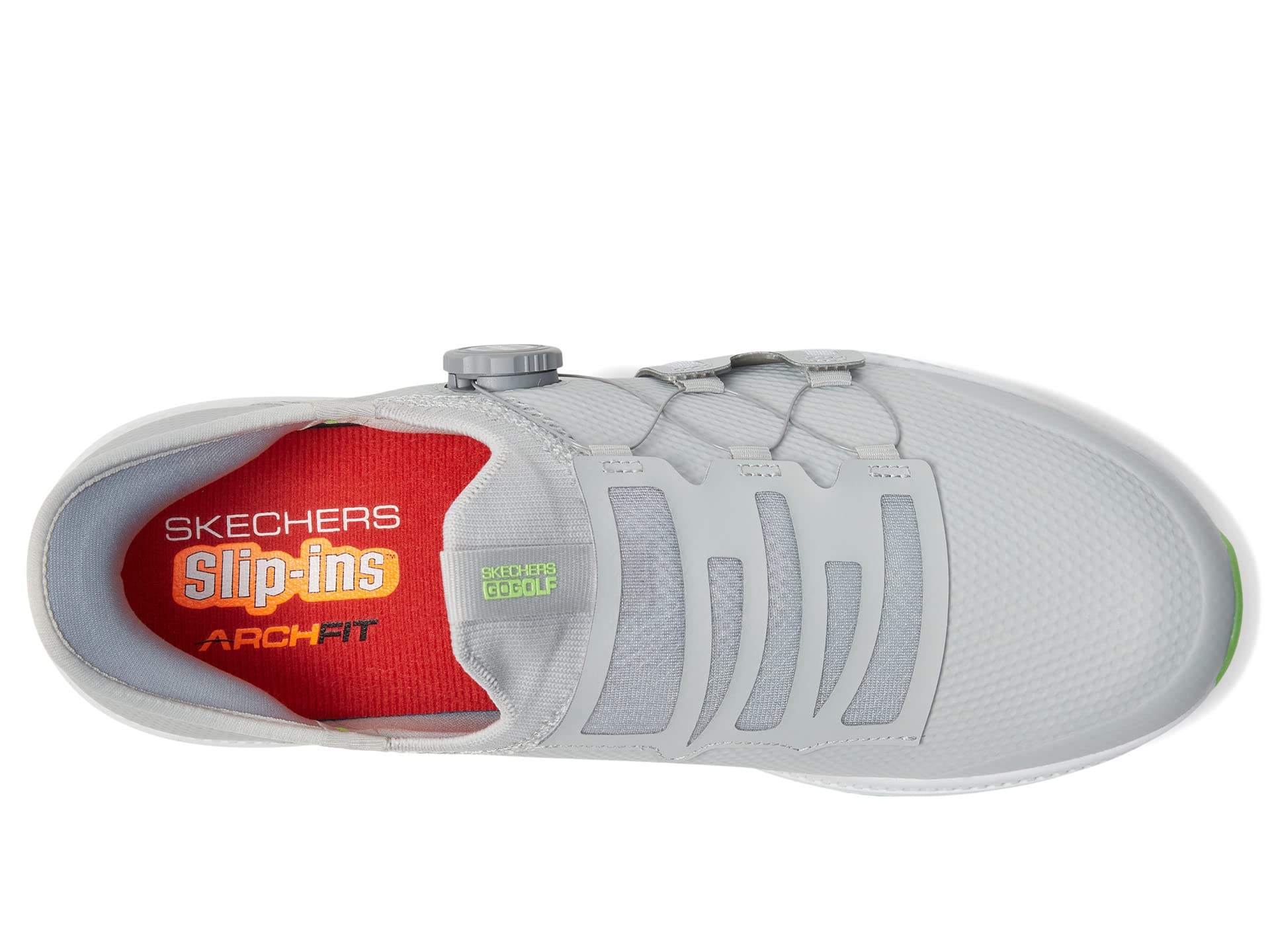 Кроссовки Skechers GO GOLF Go Golf Elite 5 Hands Free Slip-Ins, Gray/Lime — фото 2