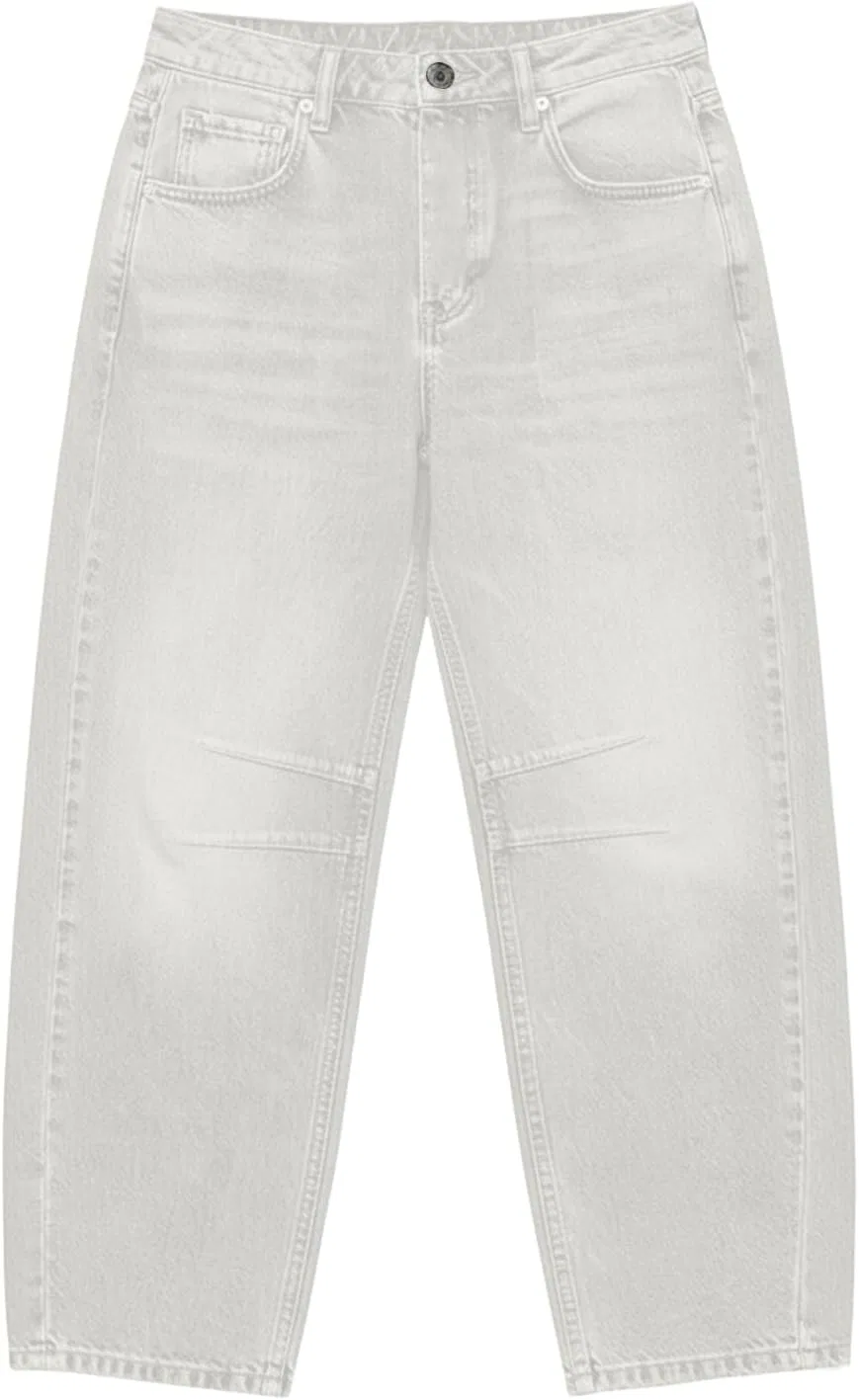 Джинсы мешковатые Y2K Barrel Jeans, белые — фото 3