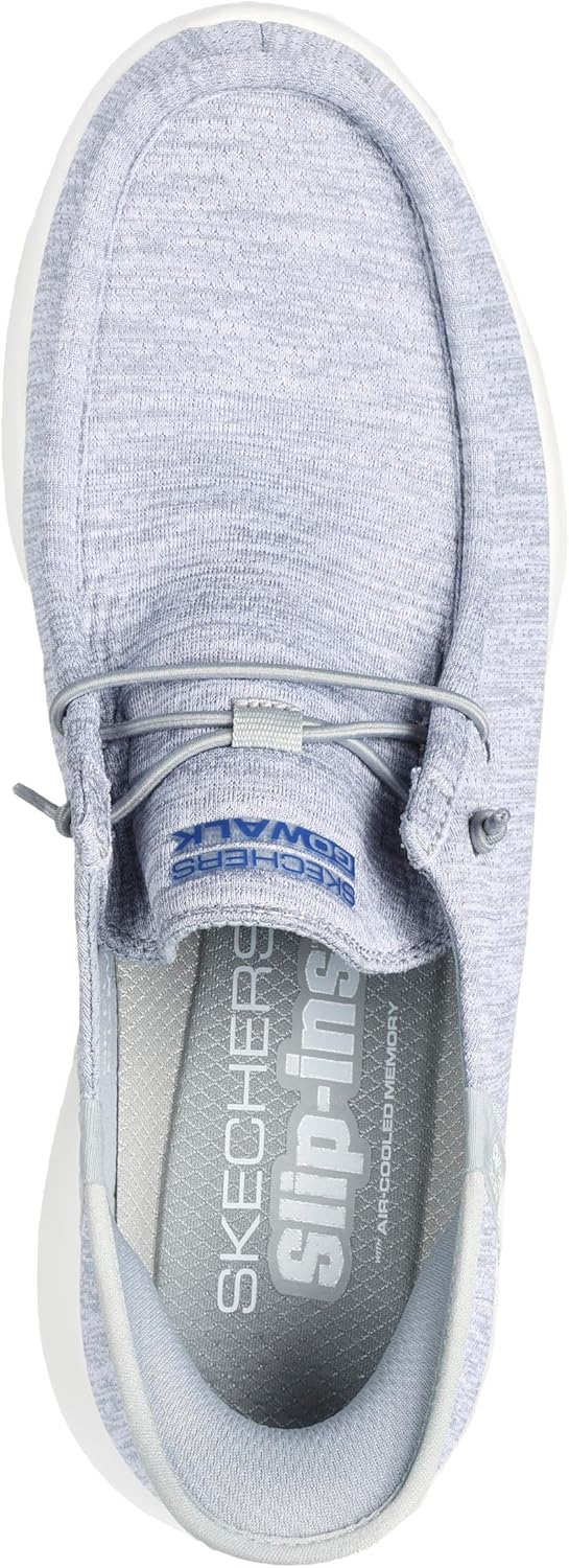 Мужские слипоны Skechers Go Walk Max Free Hands, серый — фото 3