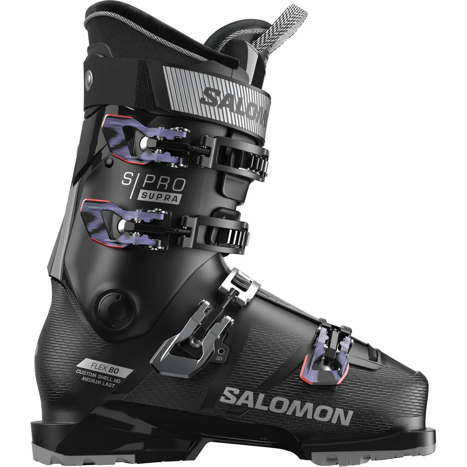 

Женские горнолыжные ботинки S/PRO SUPRA 80 W GW Salomon, Black/Silver/Lavender