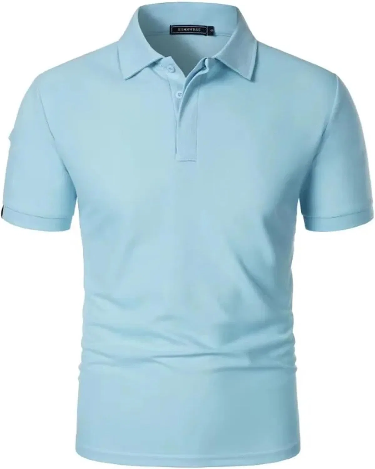 Мужская спортивная polo рубашка Athletic Fit, влагоотводящая, белая — фото 4