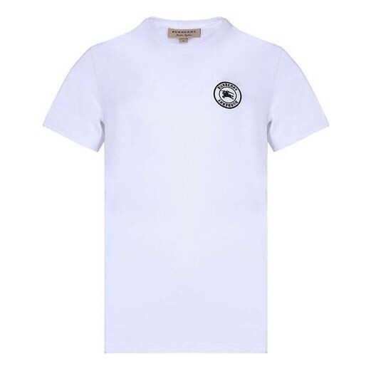 

Футболка logo cotton short sleeve men's white Burberry, белый