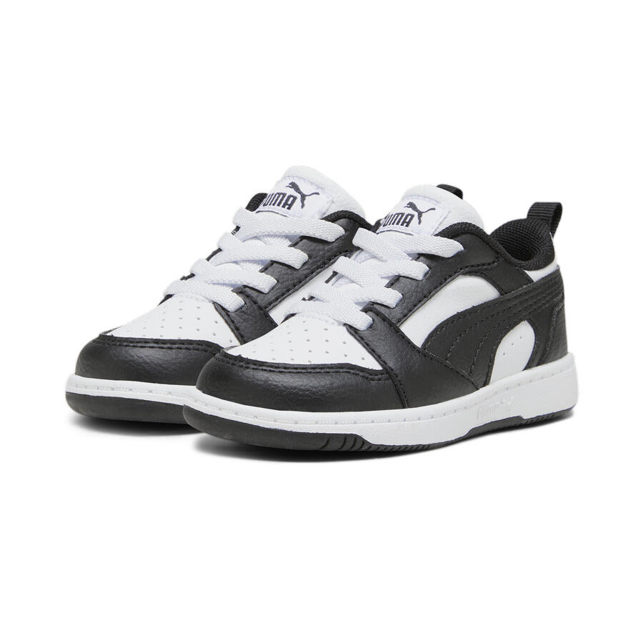 

Кроссовки Rebound V6 Lo для маленьких детей PUMA, белые, чёрные