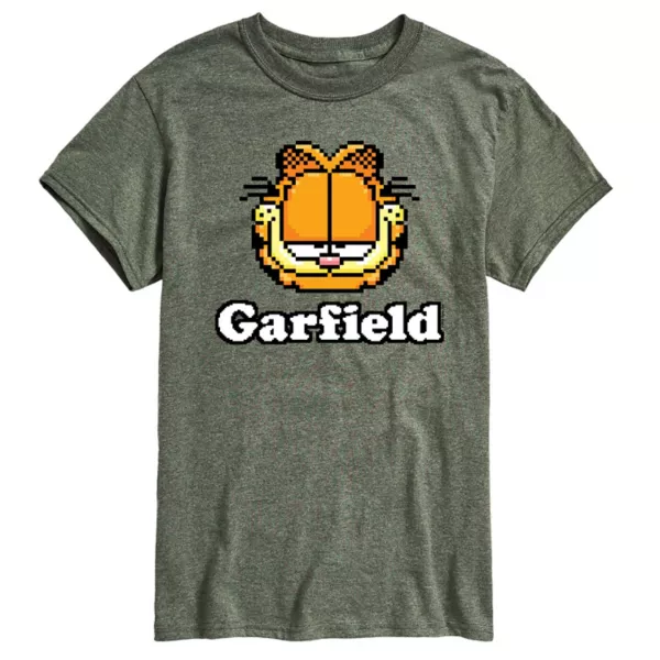 

Мужская футболка с принтом Garfield и логотипом видеоигры Licensed Character, зеленый