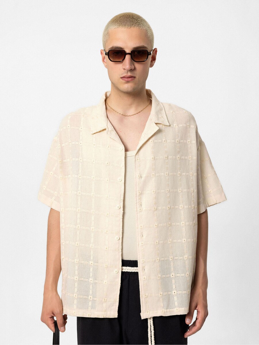 

Повседневная рубашка VAMOS CLO Comfort fit Button Up Shirt, бежевый