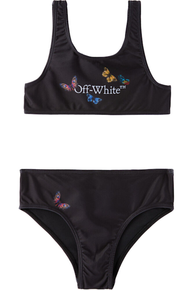 

Детский черный бабочка книжный бикини Off-White