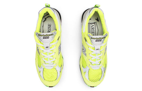 Кроссовки aries x 991 сделано в англии New Balance, желтый — фото 4