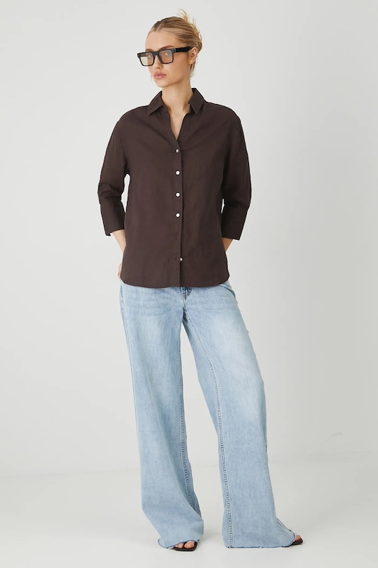 

Льняная рубашка Medicine, коричневый