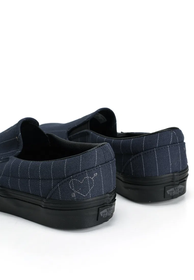 Туфли-слипоны, классические, Vans, черный/темно-синий — фото 3