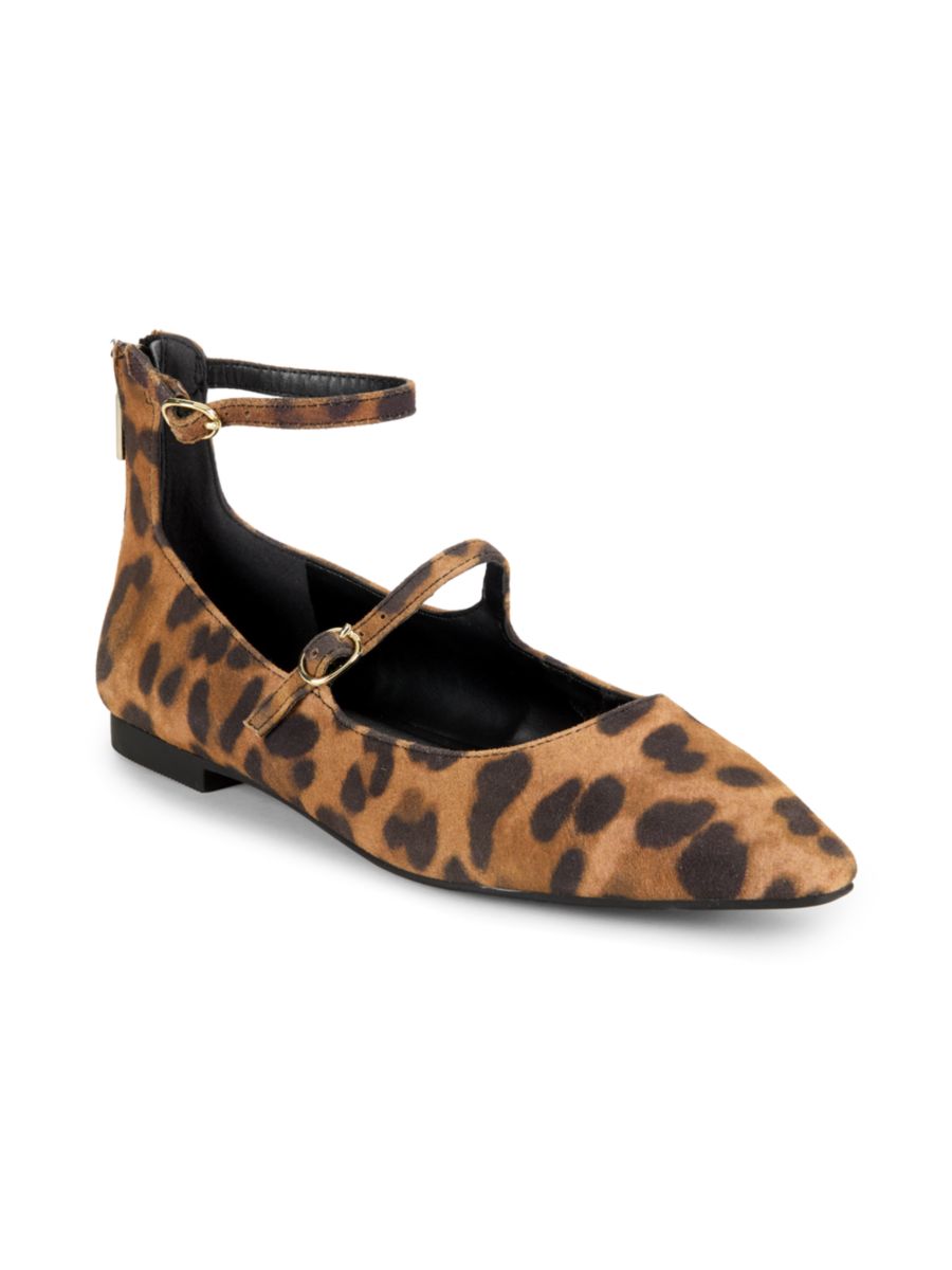 Кожаные балетки с леопардовым принтом Nolita Kenneth Cole, цвет Leopard — фото 2