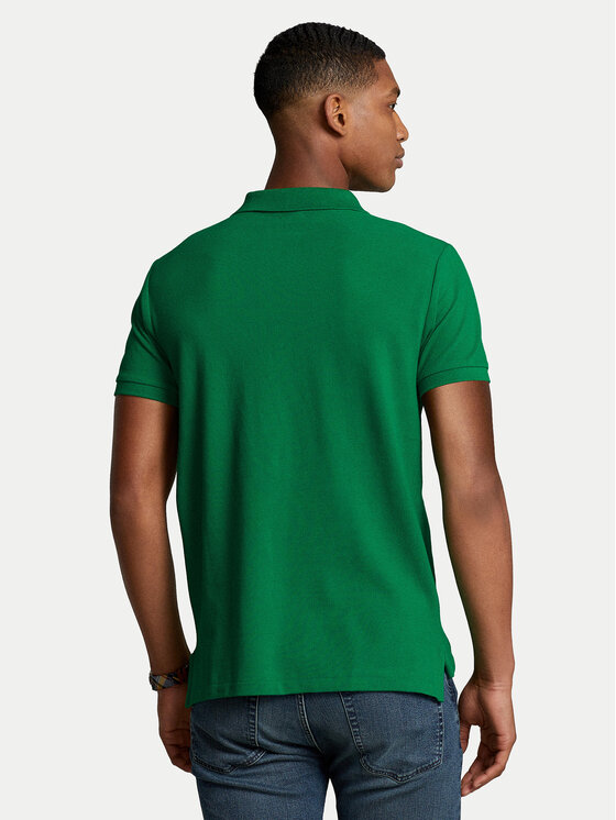 Рубашка поло облегающего кроя 710795080019 Polo Ralph Lauren, зеленый — фото 3