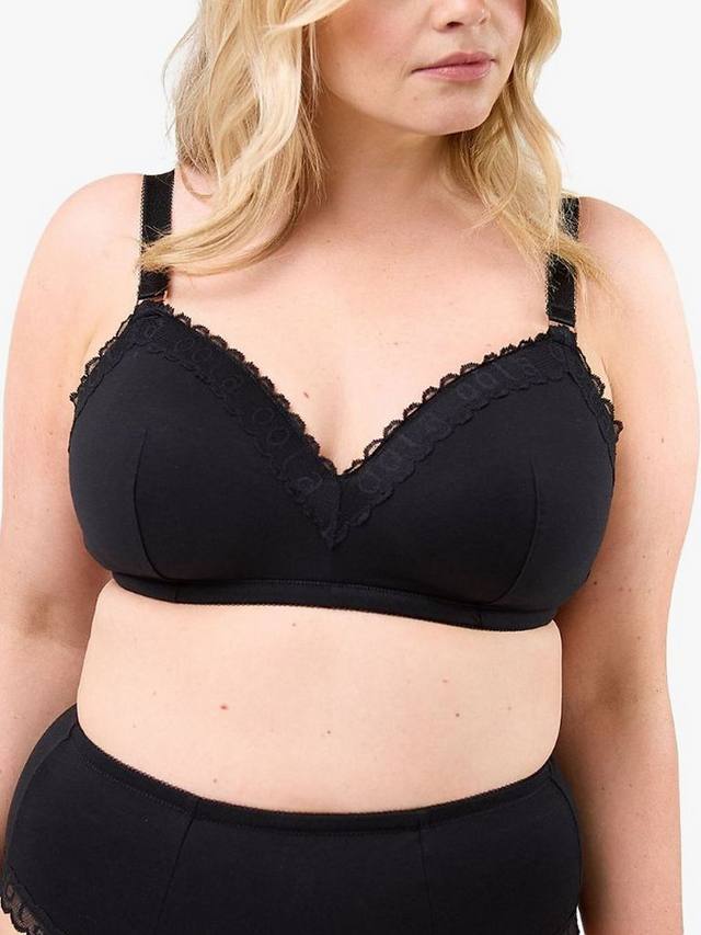 

Бюстгальтер с мягкой хлопчатобумажной подкладкой без проводов Oola Lingerie, черный