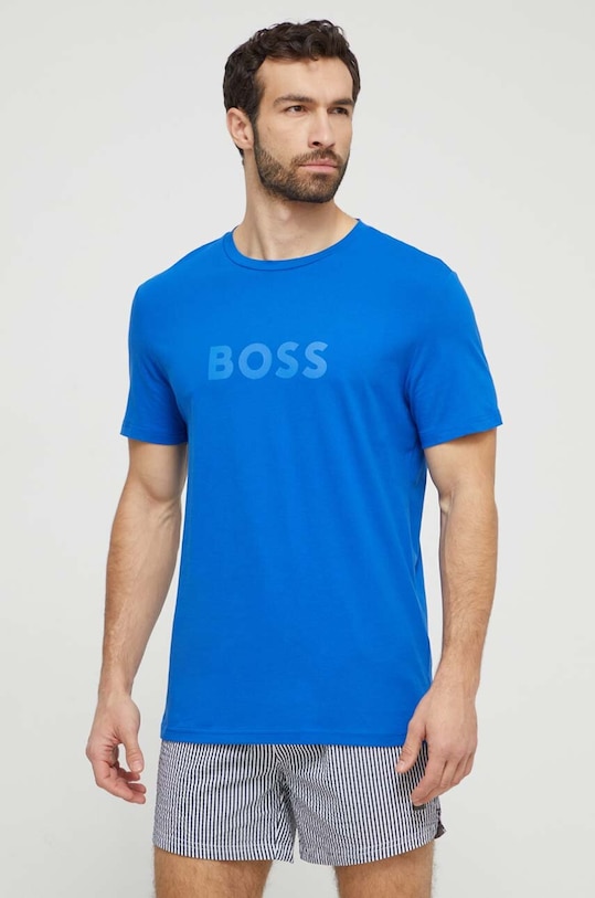 

Хлопковая футболка Boss, синий