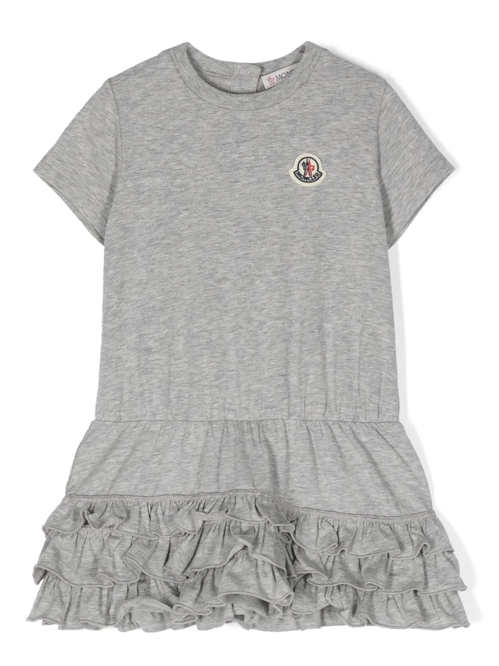

Платье с нашивкой-логотипом Moncler Enfant, серый