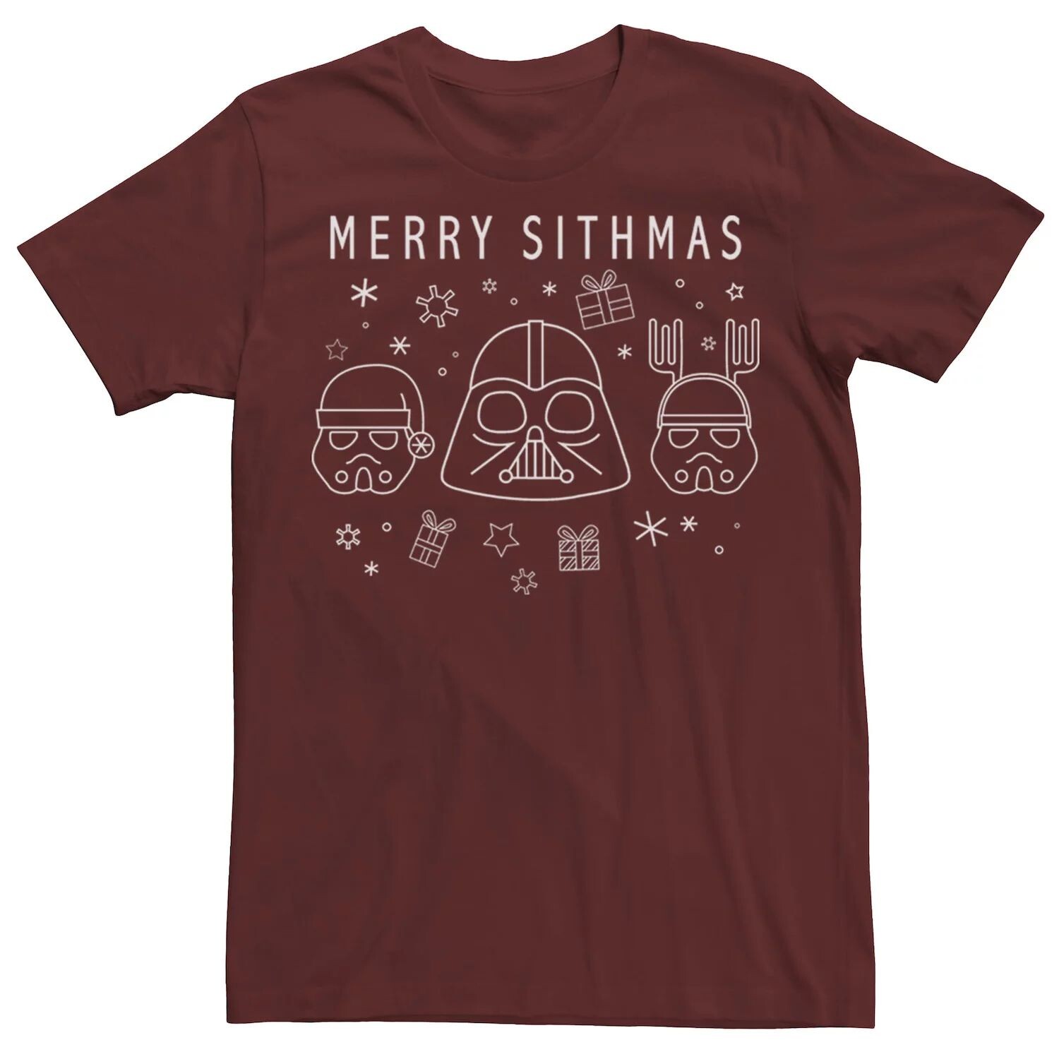 

Мужская футболка с рисунком Merry Sithmas Line Art Star Wars