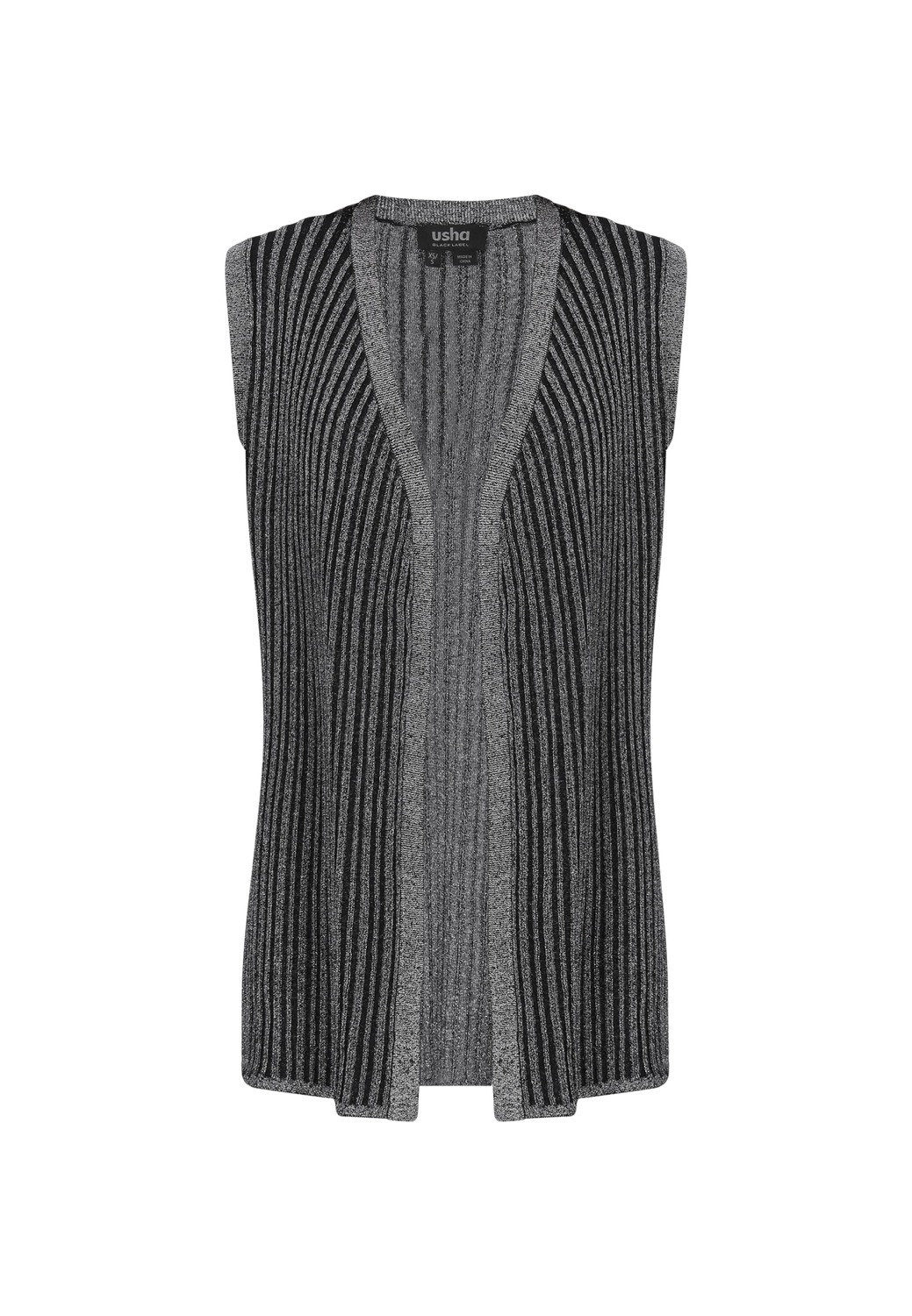 

Usha BLACK LABEL Вязаный жилет в черном цвете