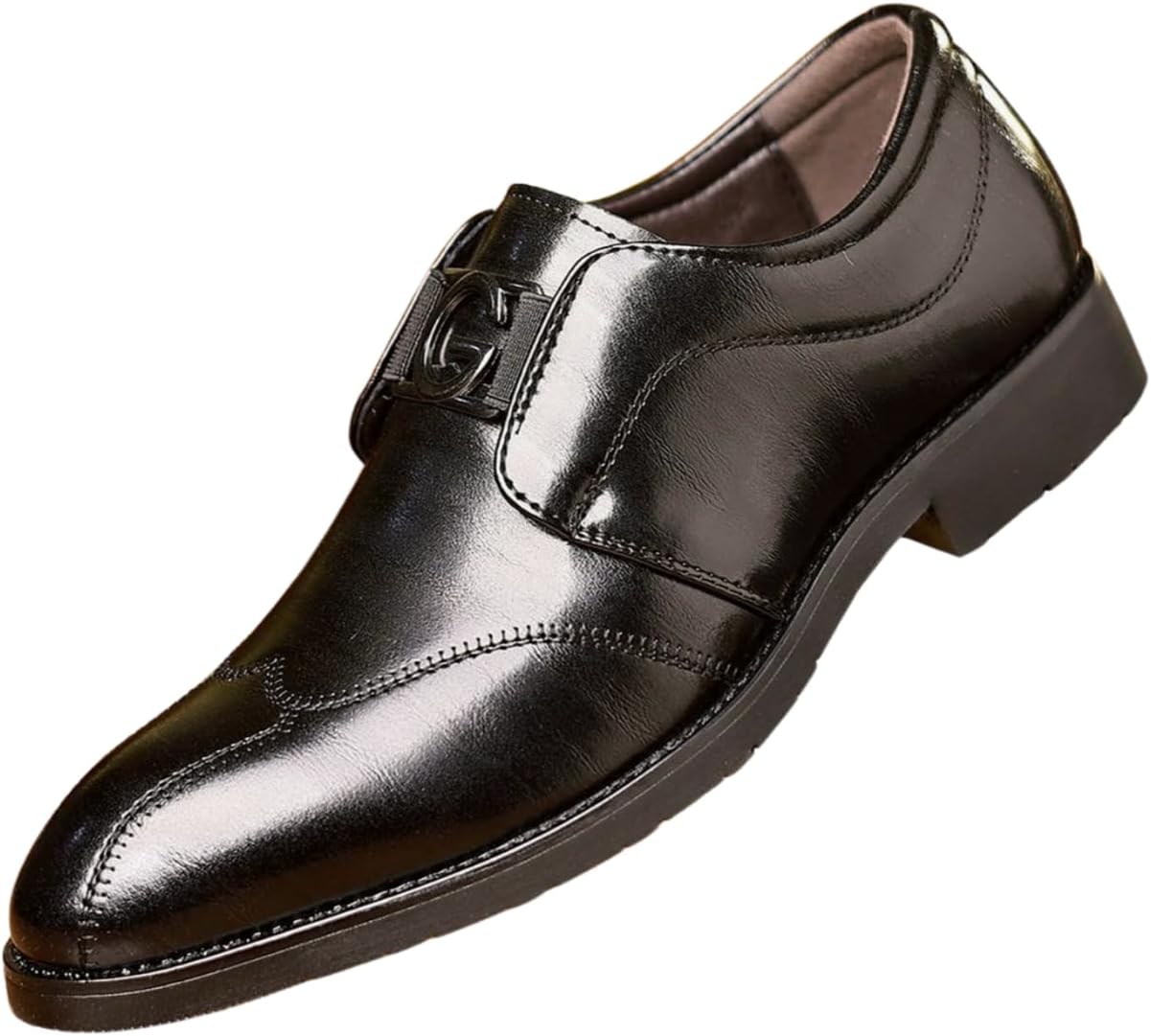 

Мужские кожаные слипоны Santimon, роскошная деловая обувь для официальных мероприятий, офиса и свадеб, черный