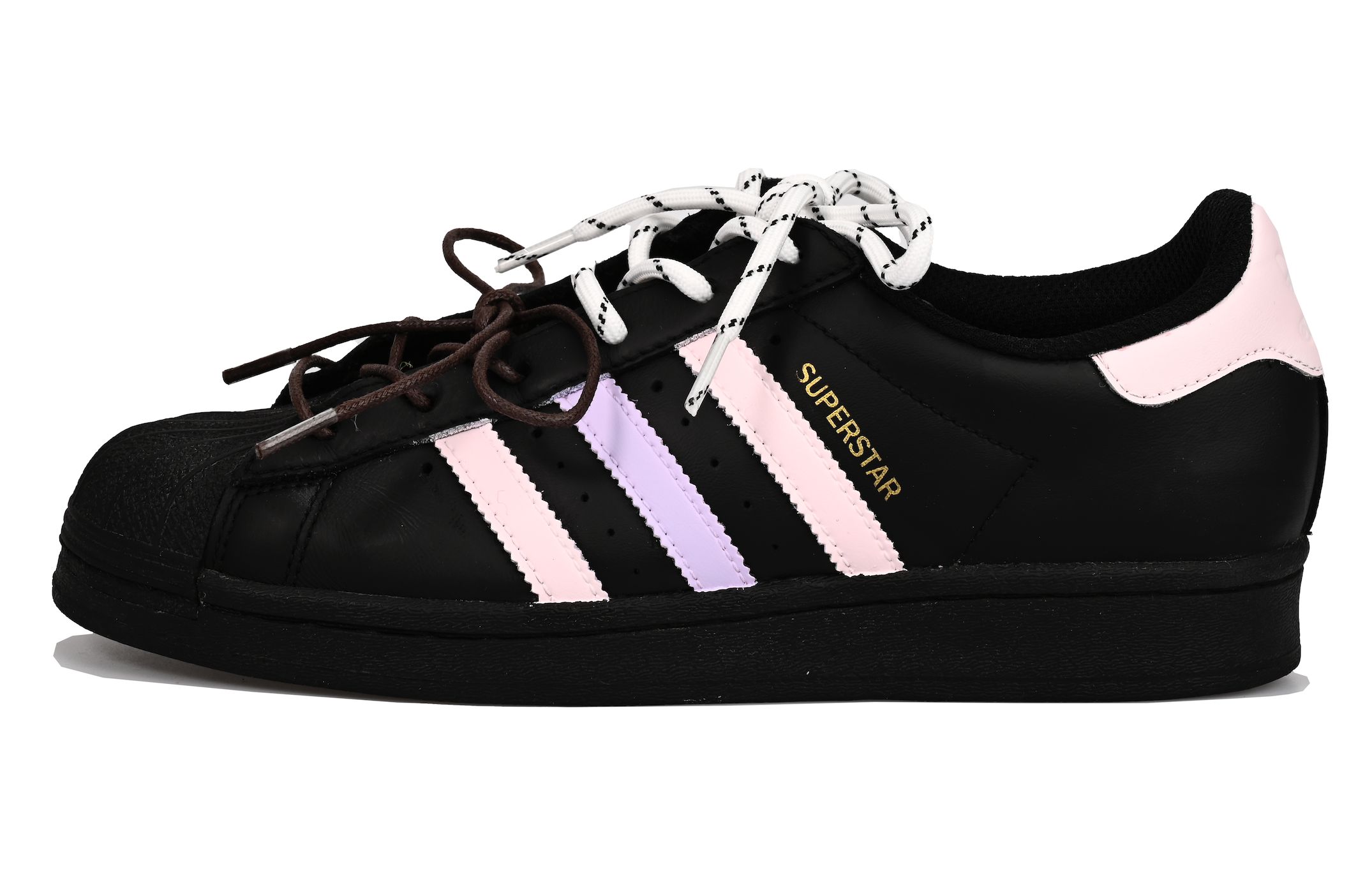 

Детские кроссовки для скейтбординга Superstar J Low Top для подростков Adidas Originals, черный/розовый