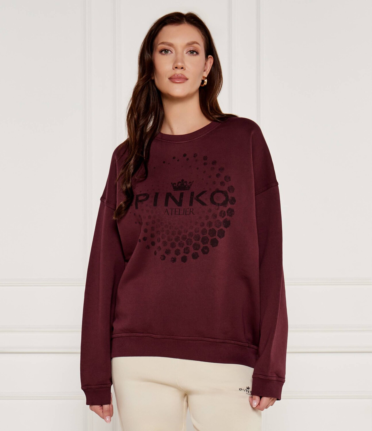 

Толстовка Pinko TAGORE Loose fit, бордо