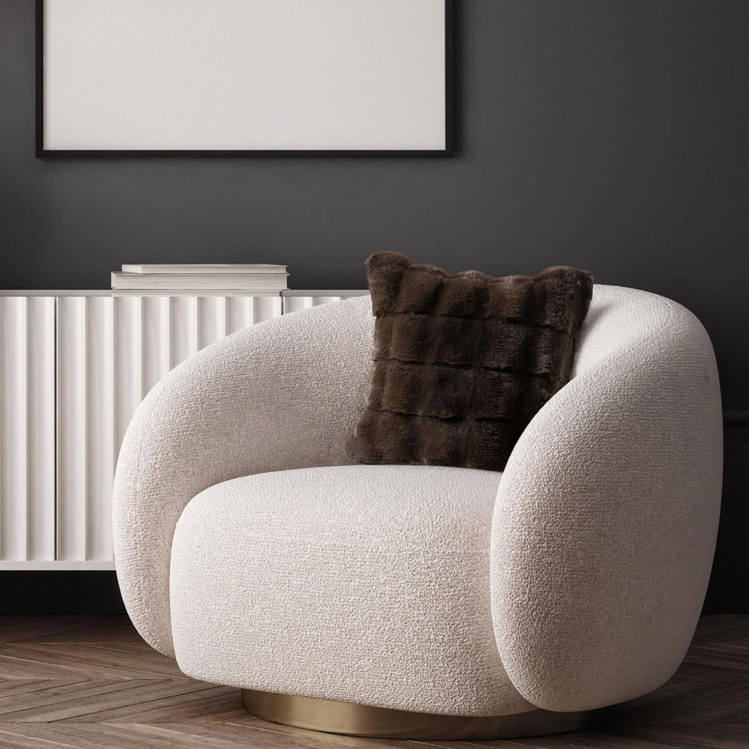 

Подушка из искусственного меха Mon Chateau 20 x 20 дюймов, коричневый