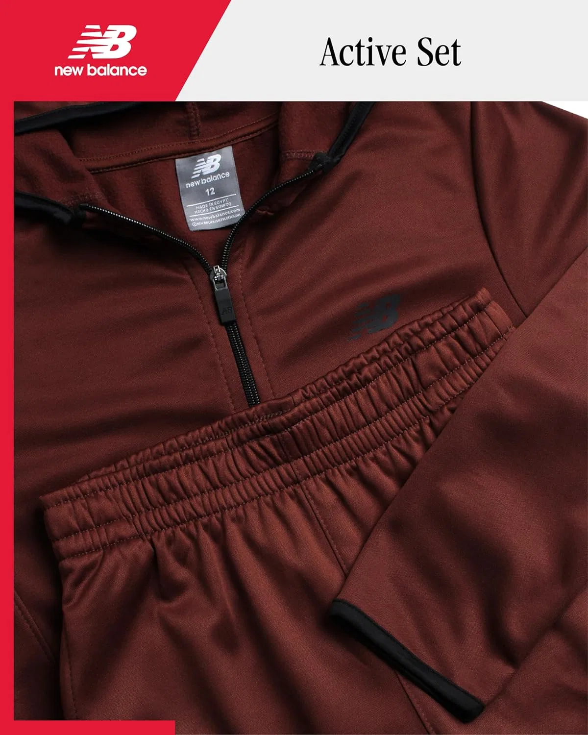 Детский спортивный костюм New Balance из флиса, цвет Rich Oak — фото 2