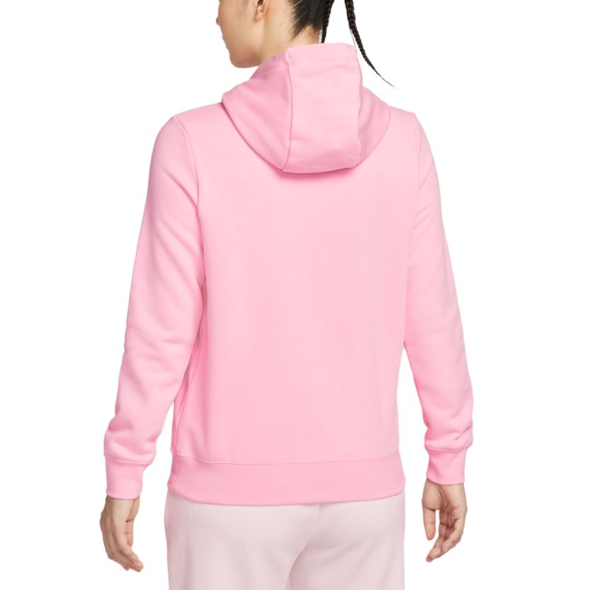 Клубный SPORTSWEAR NSW FLEECE толстовка женская Nike, нежно-розовый/белый — фото 3