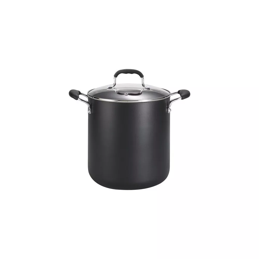 

Кастрюля T-fal 12qt с крышкой, антипригарное покрытие Simply Cook, черный цвет