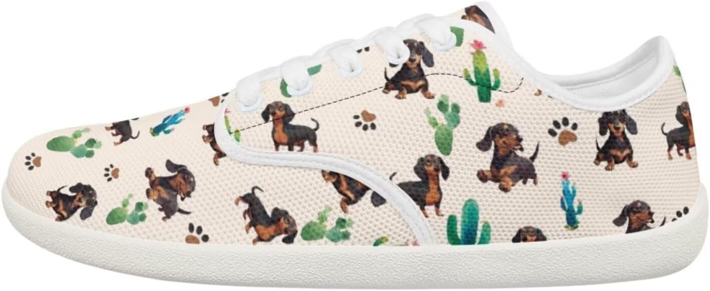 

Женские и подростковые кроссовки Forchrinse с декоративной бабочкой, широкие, для бега и тенниса, с нулевым перепадом, модные кроссовки с мягкой подошвой, Dachshund Cactus