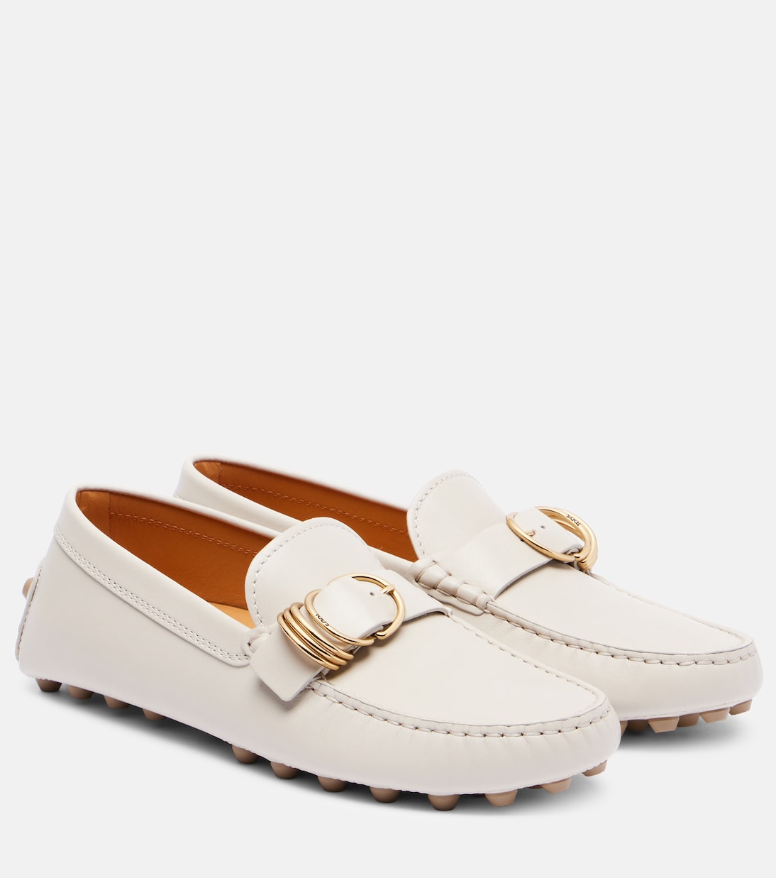 Кожаные мокасины Gommino для вождения Tod's, Mastice