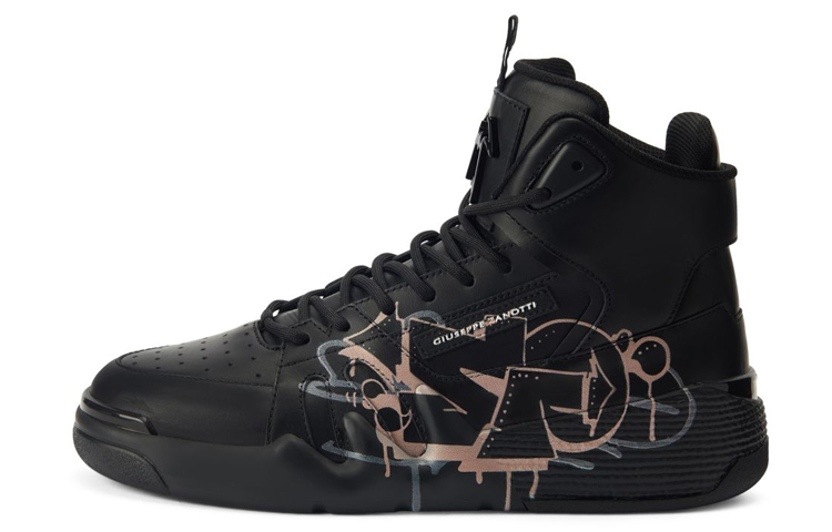 

Кожаные кроссовки Talon Graffiti с принтом Giuseppe Zanotti, черный