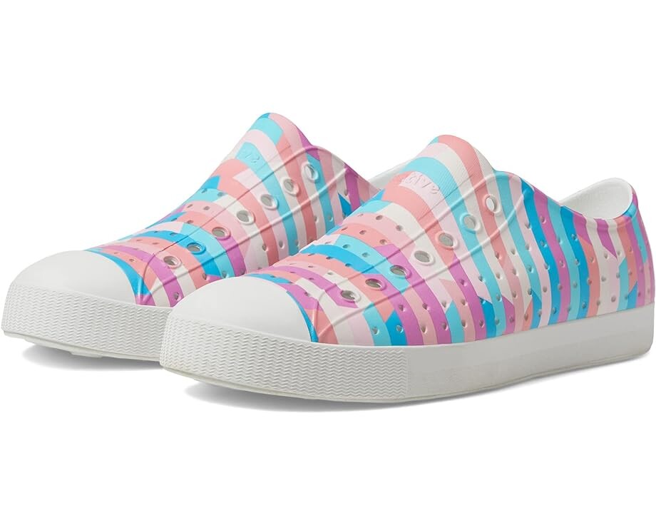 

Кроссовки Native Shoes Jefferson Sugarlite Print, цвет Shell White/Shell White/Pastel Multi Stripe 2